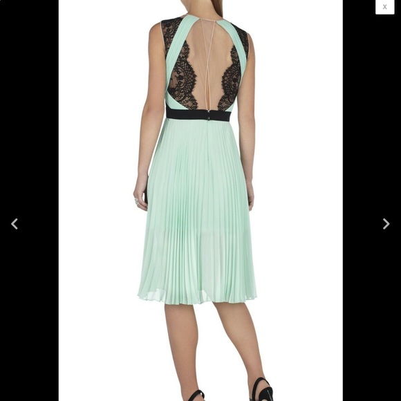 BCBG Mint Green Black Lace Party Dress - Size 6 - Picture 4 of 4